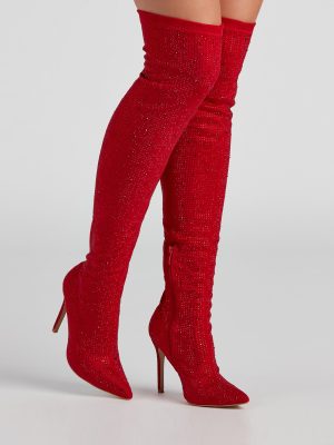 Stellar Shine Thigh-High Stiletto Boots
