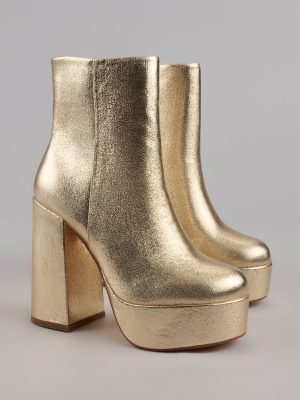 Disco Fever Metallic Platform Booties