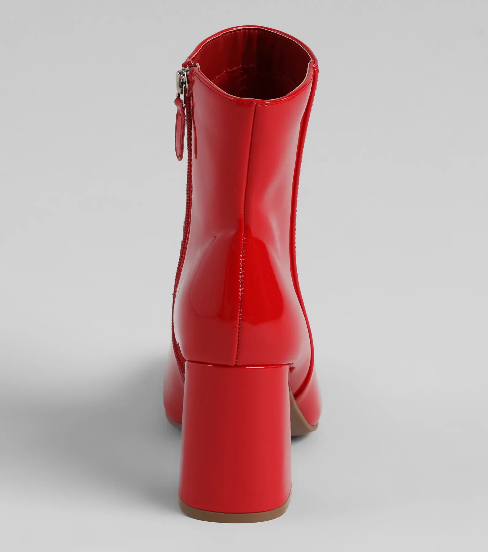 Take A Walk Patent Block Heel Booties - Image 4