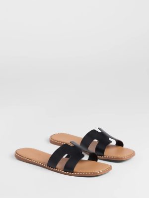 Simply Chic Cutout Strap Flat Sandals