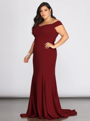Plus Briar Formal Off The Shoulder Dress