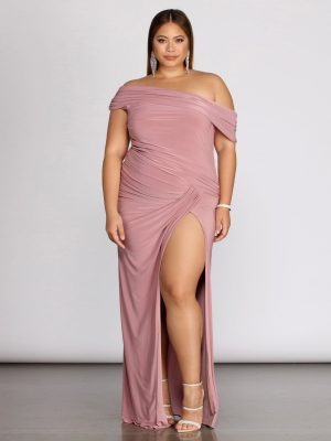 Plus Kaleigh Off Shoulder Dress