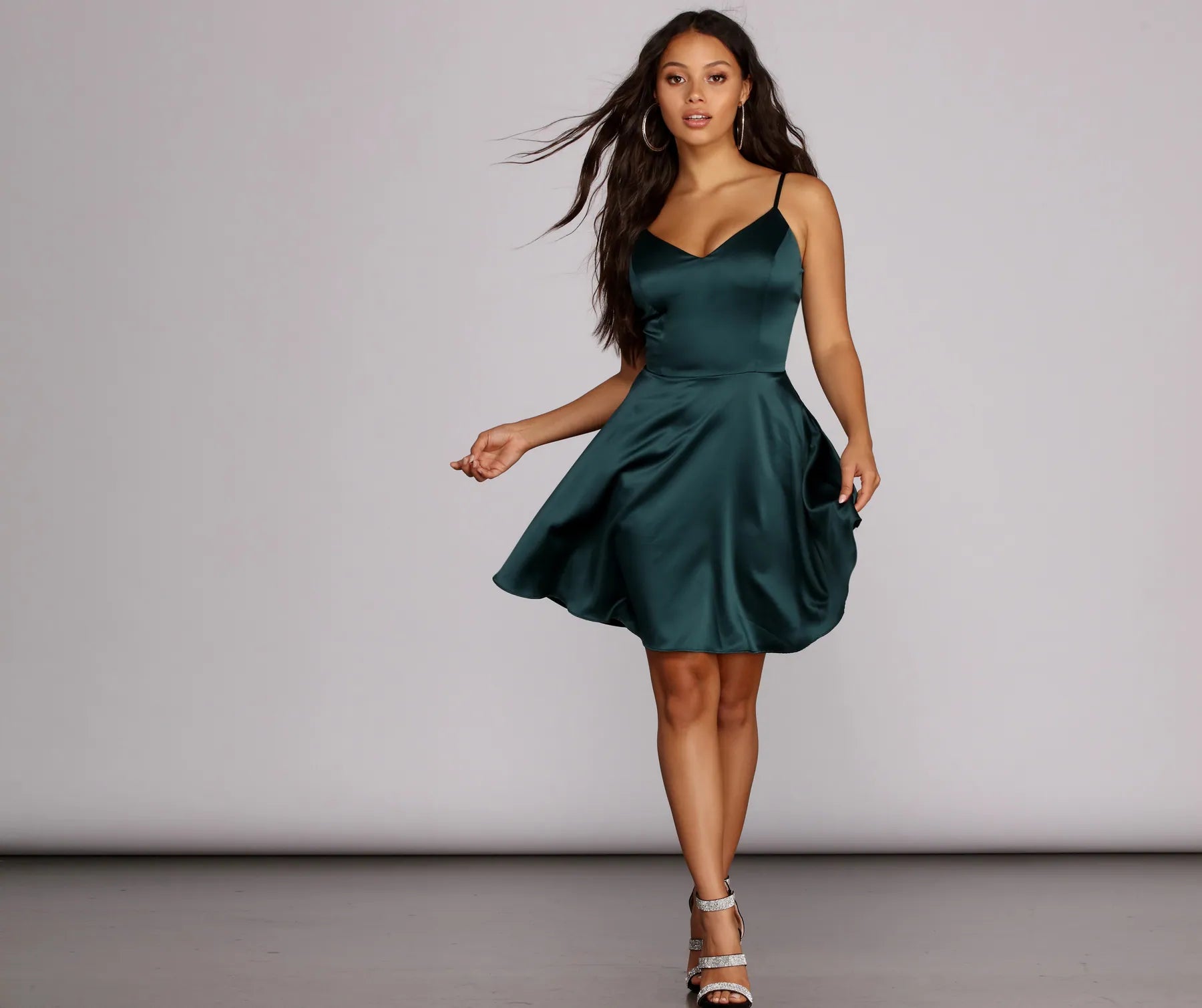 Emme Satin Party Dress - Image 3