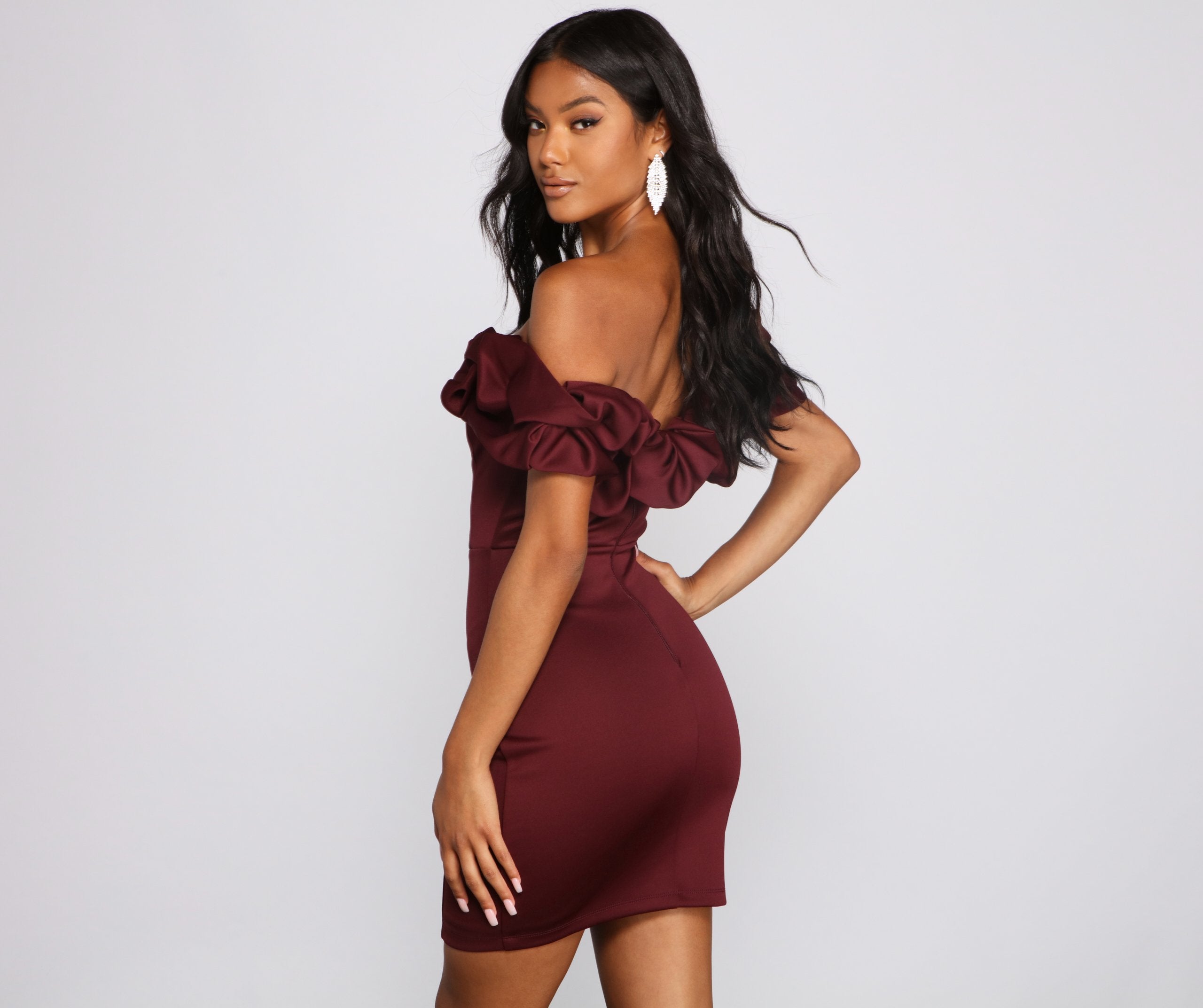 Kiari Formal Off the Shoulder Ruffled Dress - Image 10