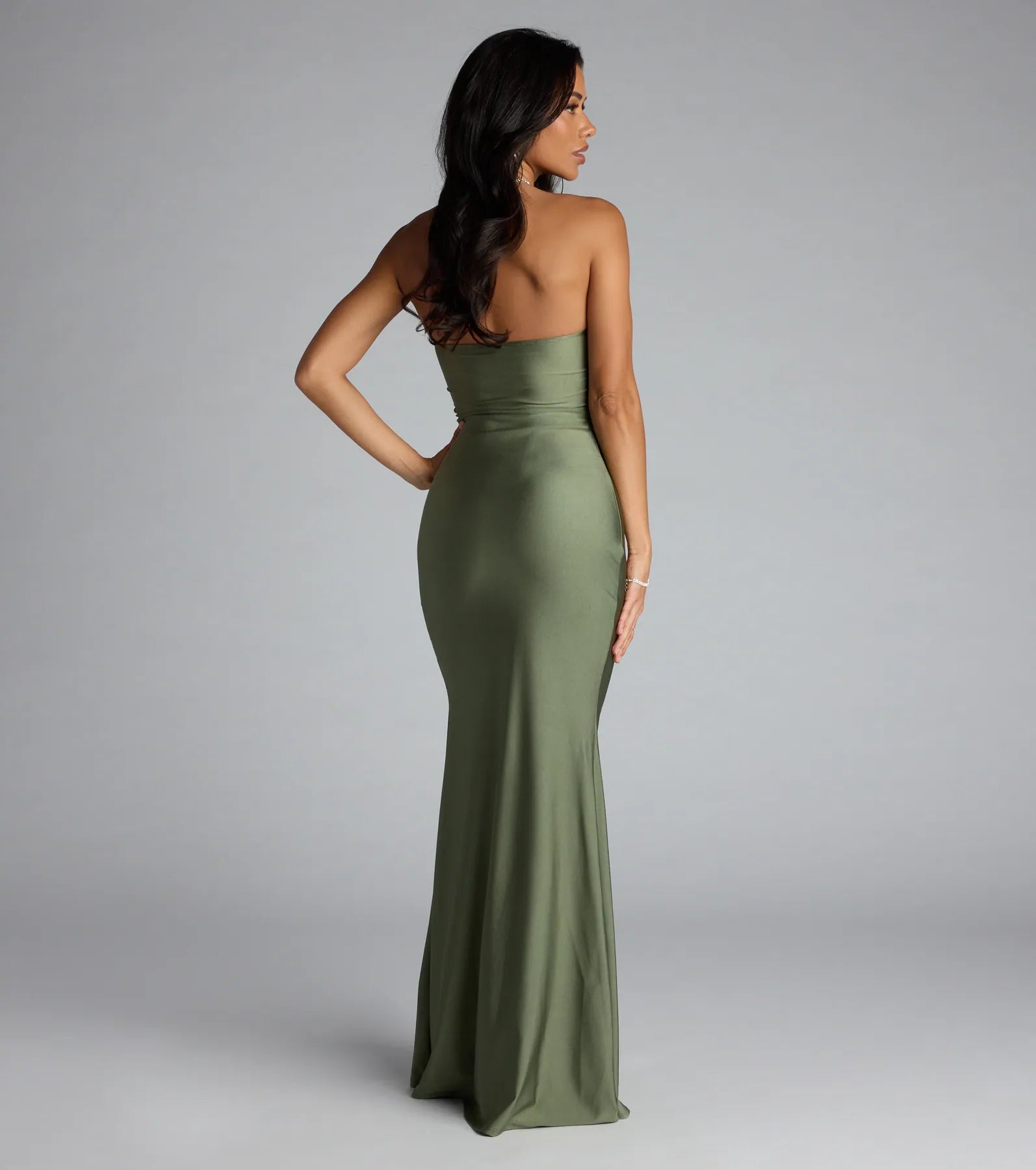 Cheryl Strapless Slit Mermaid Formal Dress - Image 26