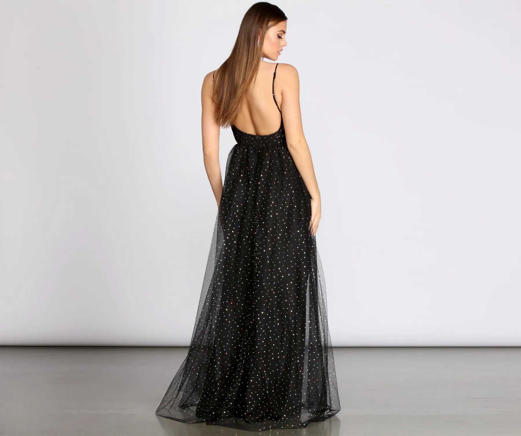 Parker Heat Stone Tulle Dress - Image 2