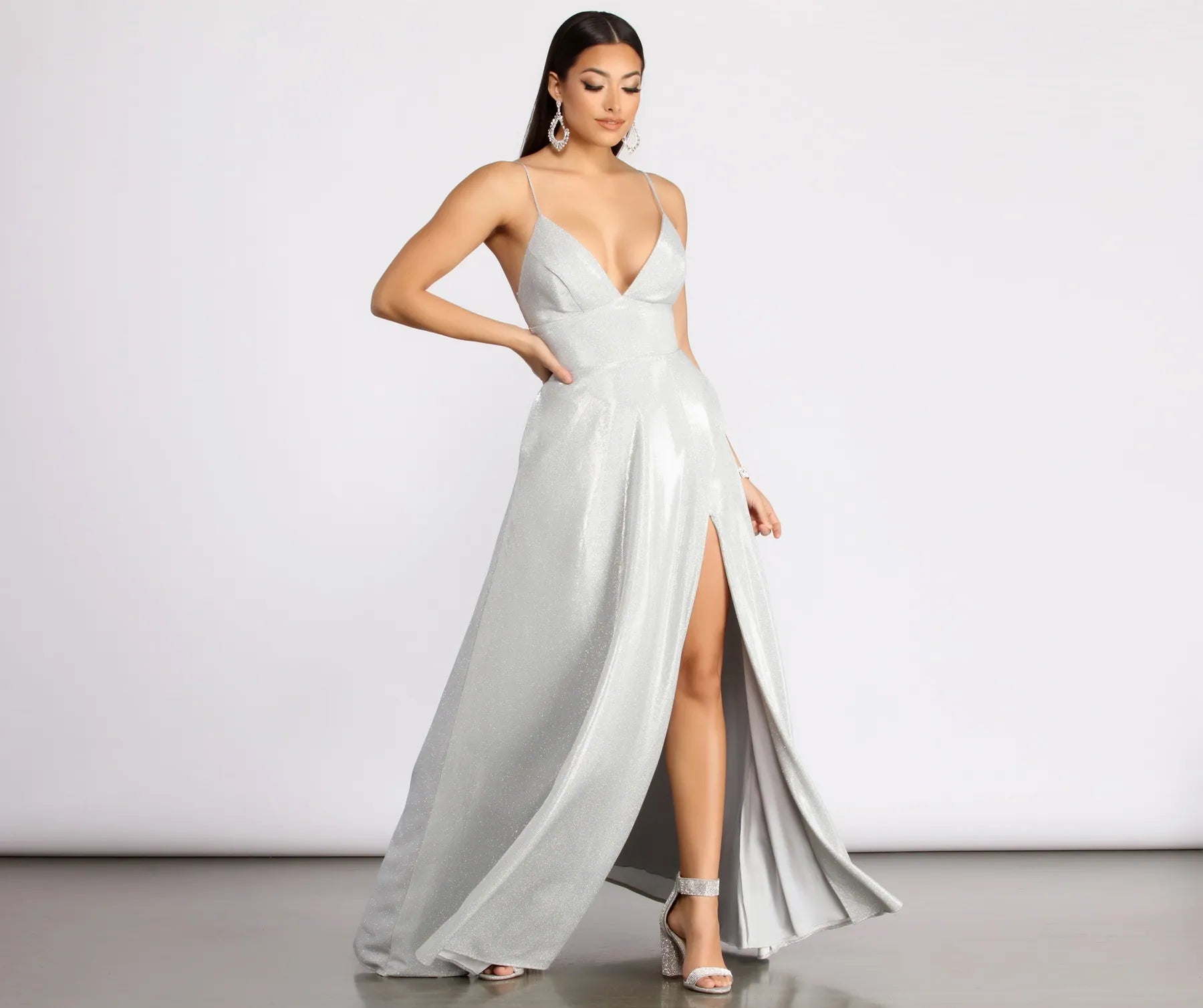 Miranda Glitter A-Line Dress - Image 5