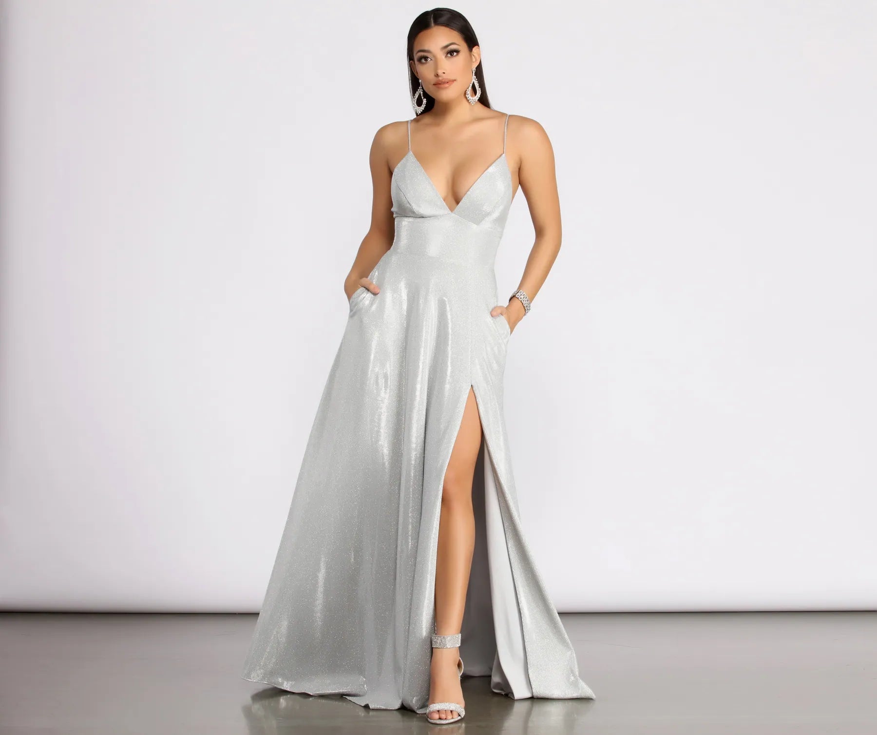 Miranda Glitter A-Line Dress - Image 8
