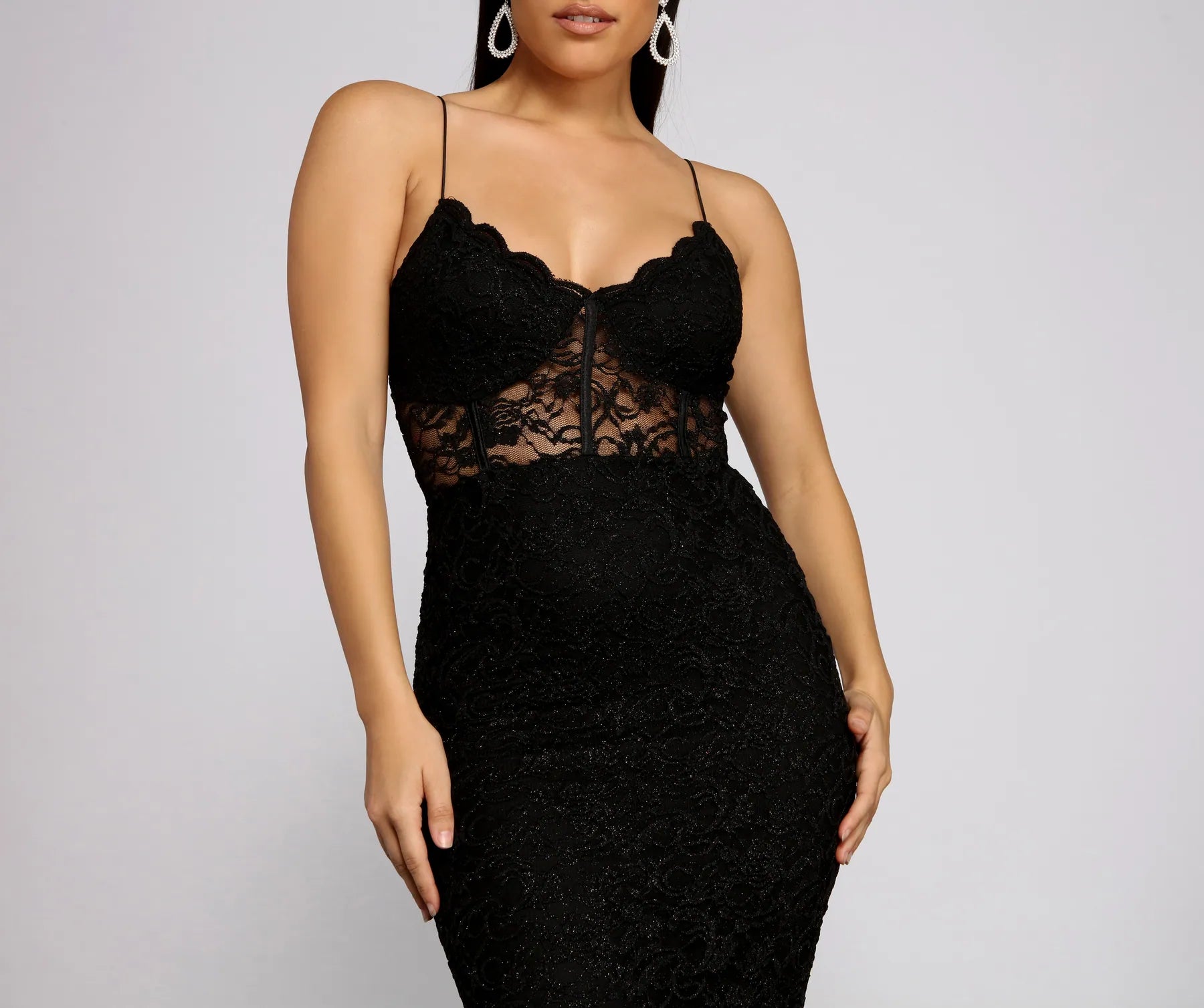 Sabrina Glitter Lace Mermaid Dress - Image 3