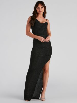 Ever Formal High Slit Glitter Dress