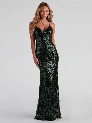 Abby Formal Sequin Strappy Dress