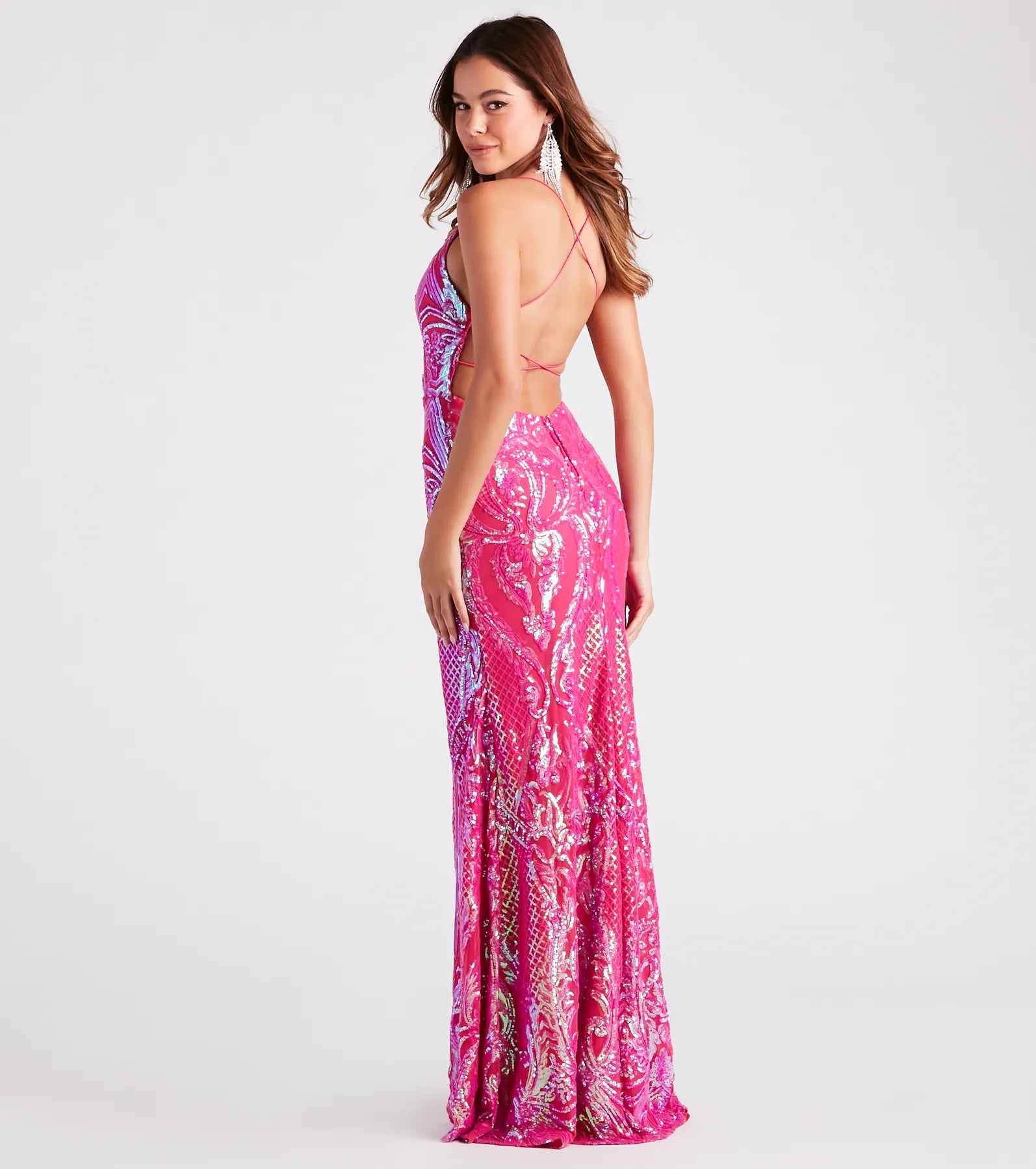 Camren Formal Sequin Strappy Mermaid Dress - Image 6