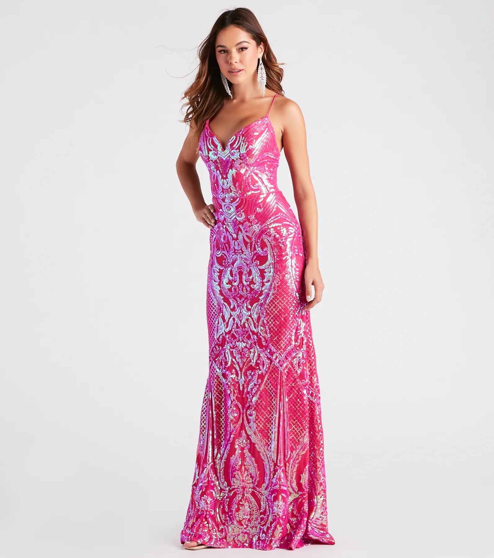 Camren Formal Sequin Strappy Mermaid Dress - Image 7