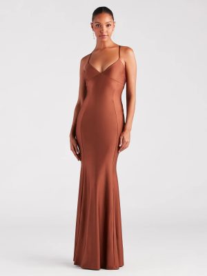 Laine Formal Lace-Up Mermaid Long Dress