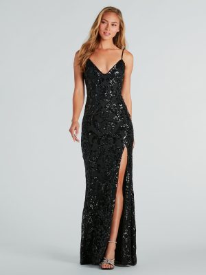 Jacqueline Formal Sequin Strappy Mermaid Dress