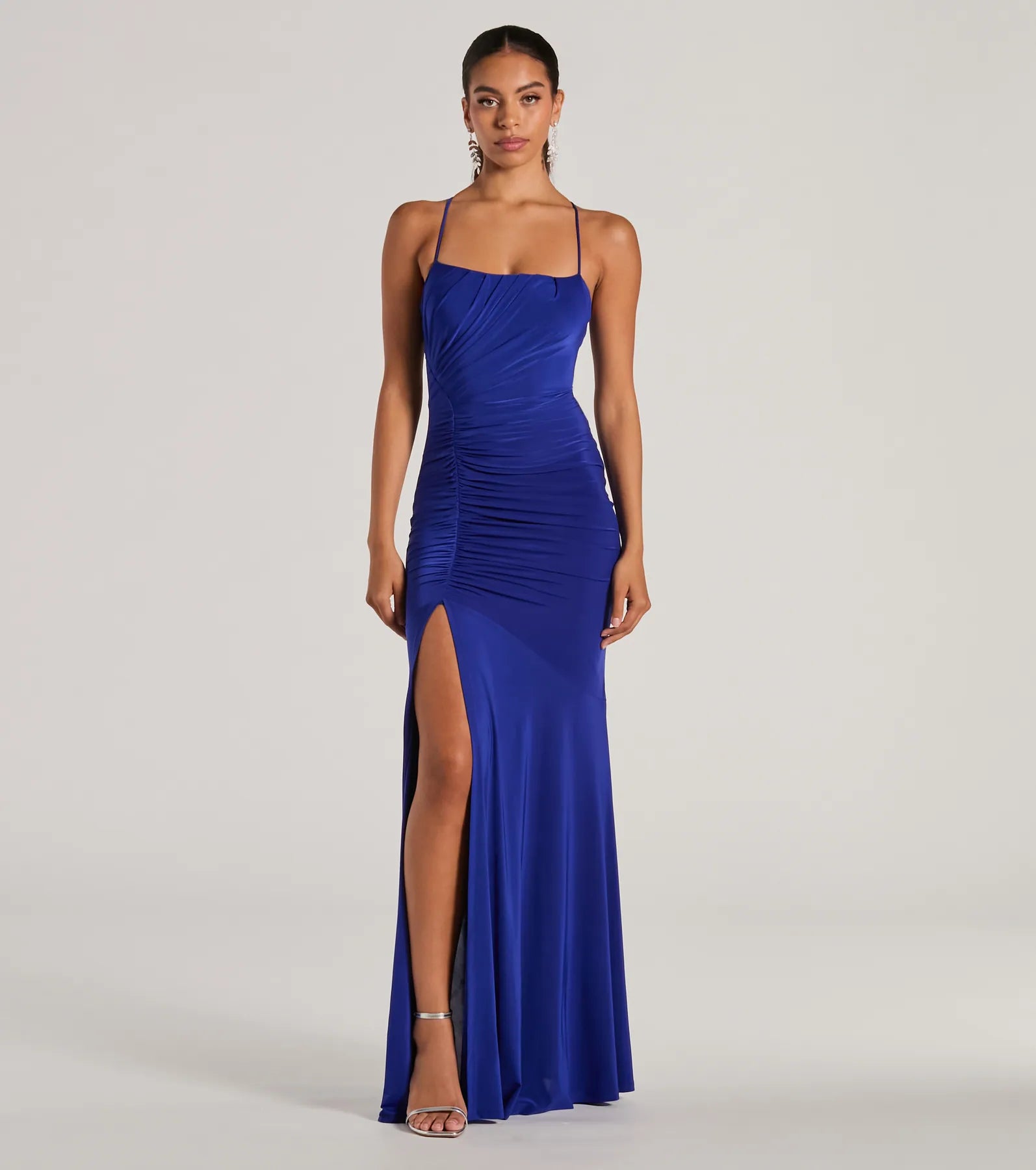 Candace Lace-Up Slit Mermaid Formal Dress - Image 5