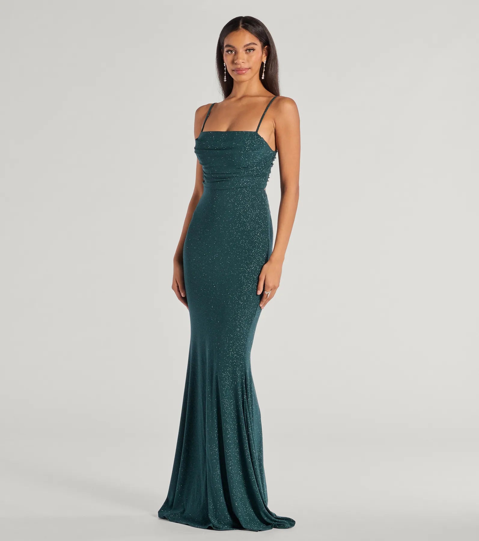 Colleen Lace Up Mermaid Glitter Formal Dress - Image 12