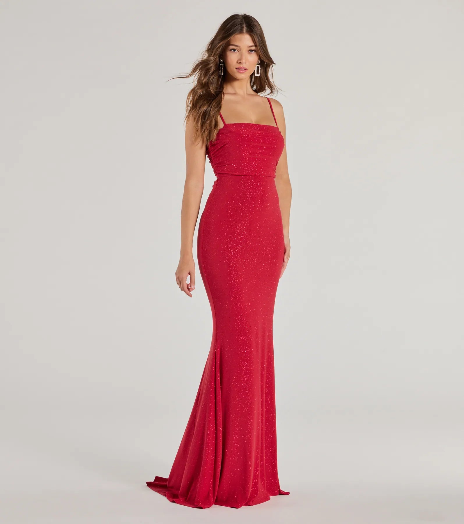 Colleen Lace Up Mermaid Glitter Formal Dress - Image 16