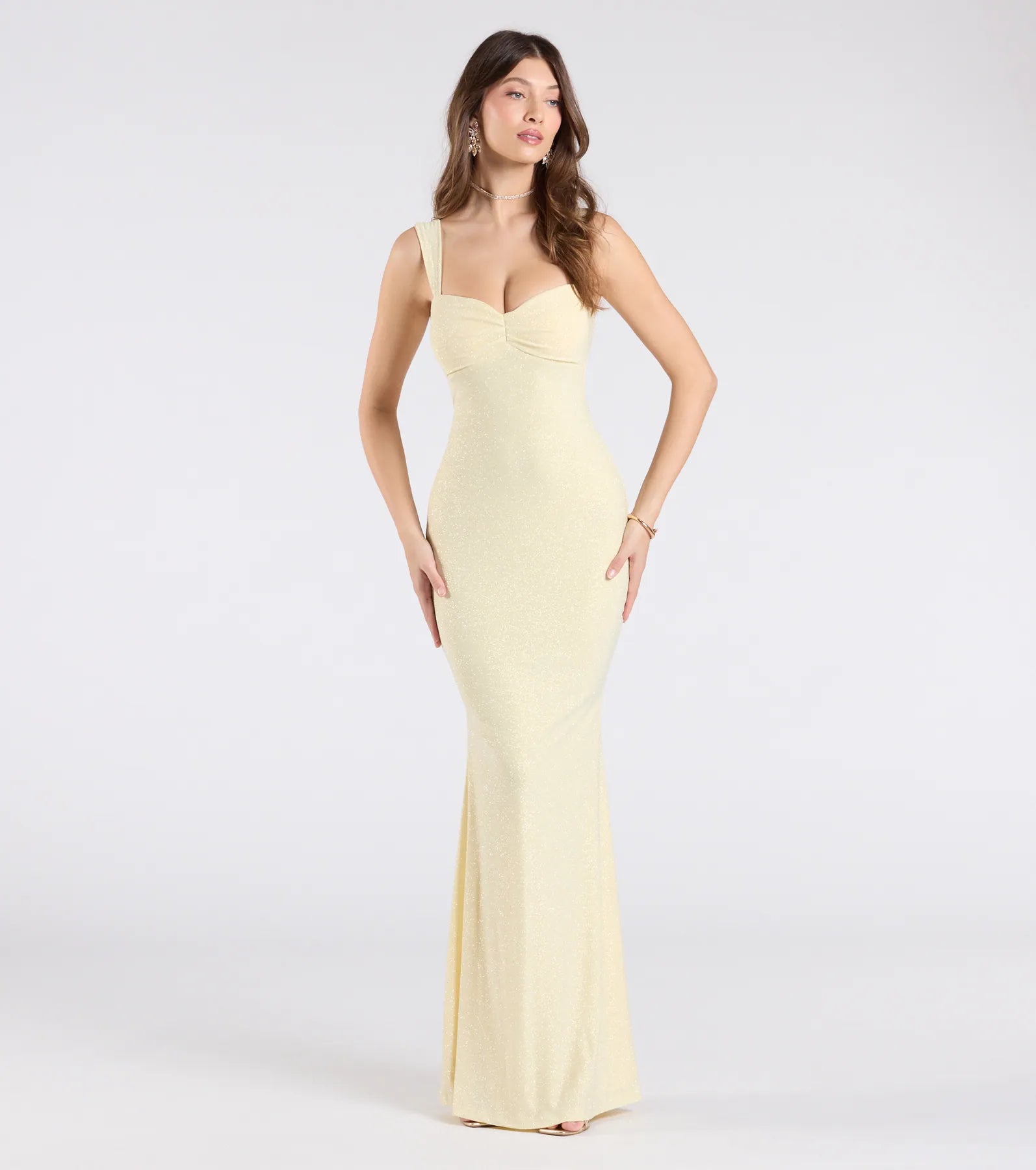 Halie Open Back Mermaid Glitter Formal Dress - Image 9