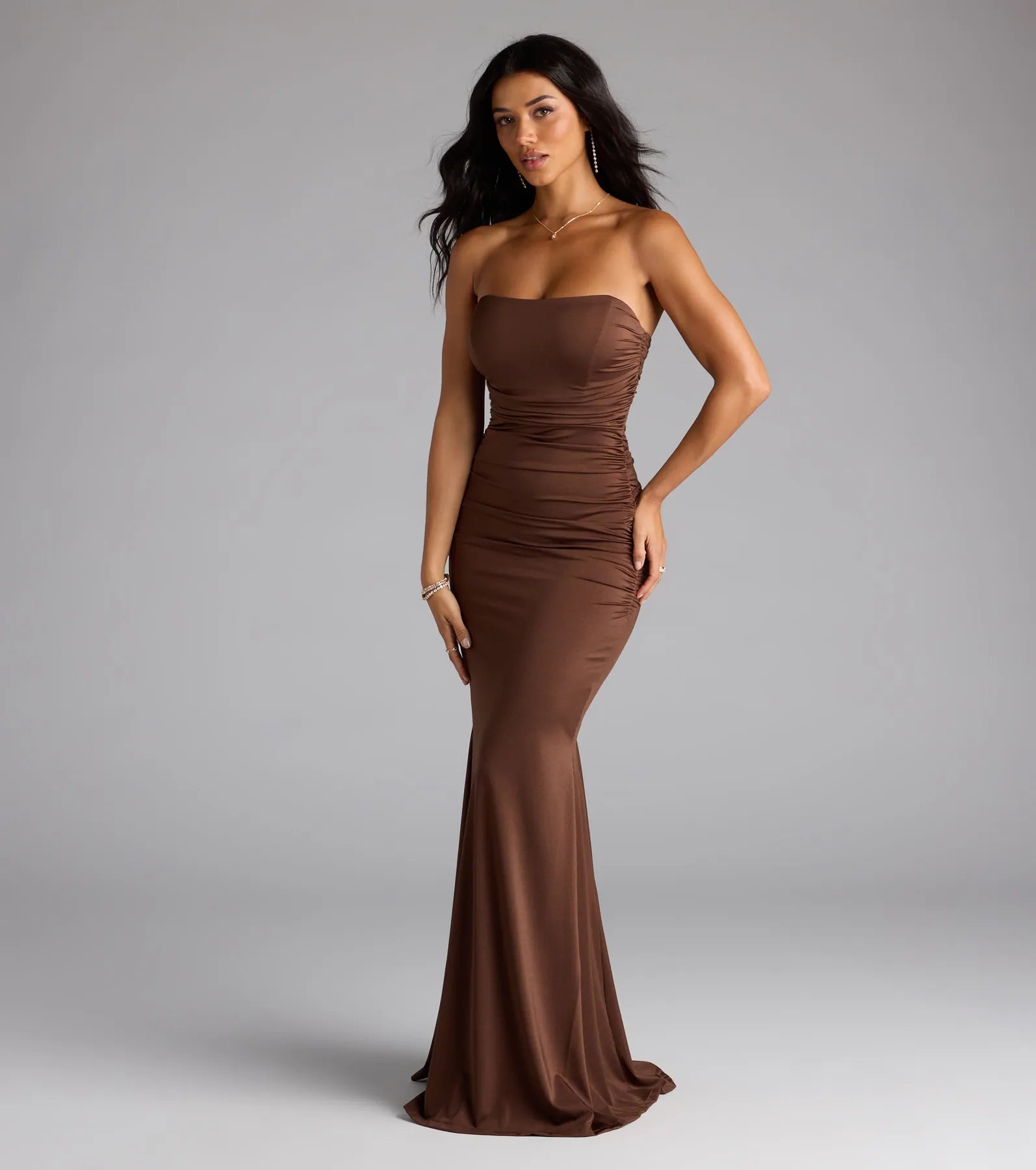 Georgina Strapless Lace-Up Mermaid Formal Dress - Image 8