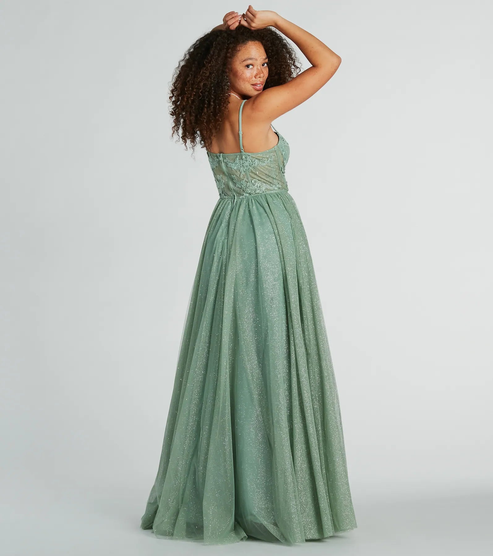 Tia Sweetheart Lace Applique A-Line Ball Gown - Image 2