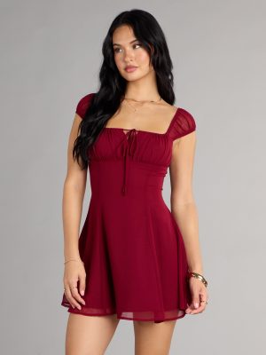 Sweet Yet Sultry Chiffon Mini Dress