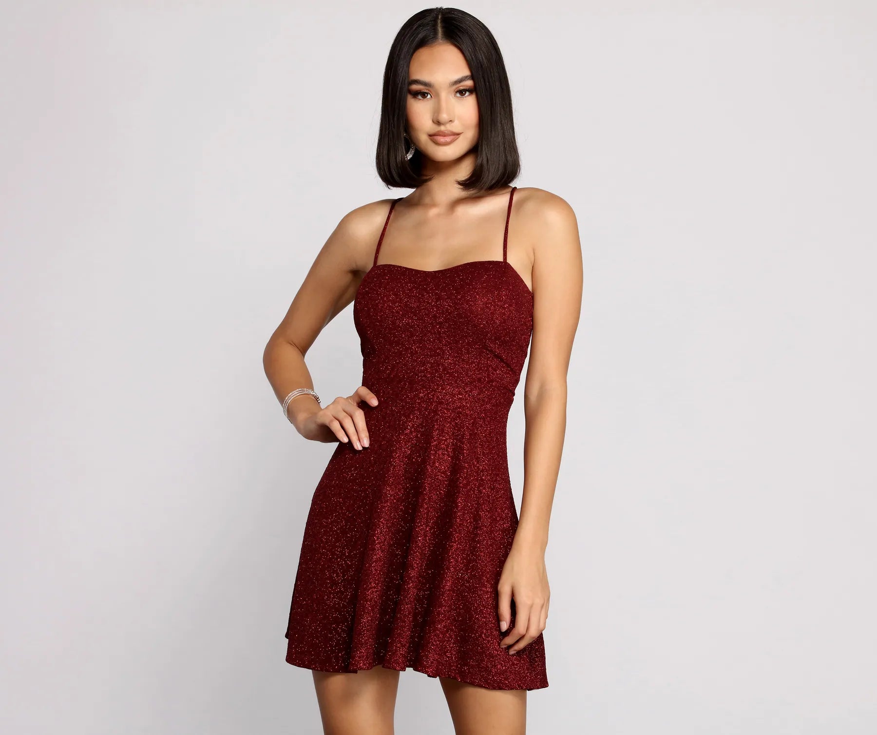 Dazzle and Glow Glitter and Rhinestone Sweetheart Dress - Image 14
