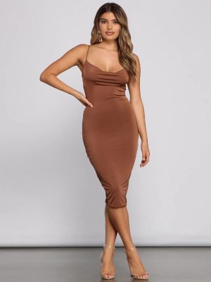 The Luxe Level Sleeveless Midi Dress