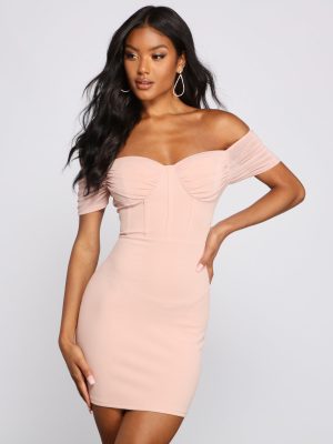 Sweet And Stylish Off-The-Shoulder Mini Dress
