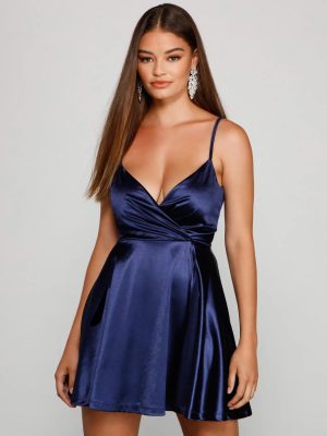 Stunning Style Satin Skater Dress