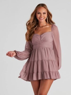 Effortless Muse Chiffon Skater Dress