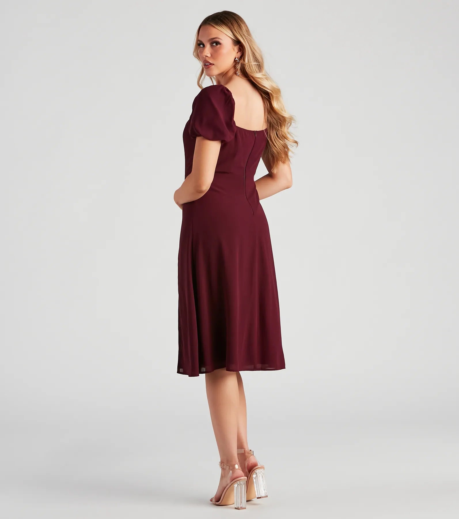 Sweet Harmony Chiffon Midi Dress - Image 2