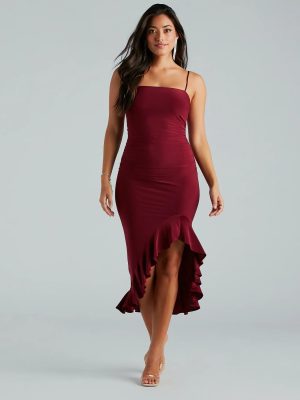 Timeless Crush Sleeveless Ruffle Midi Dress