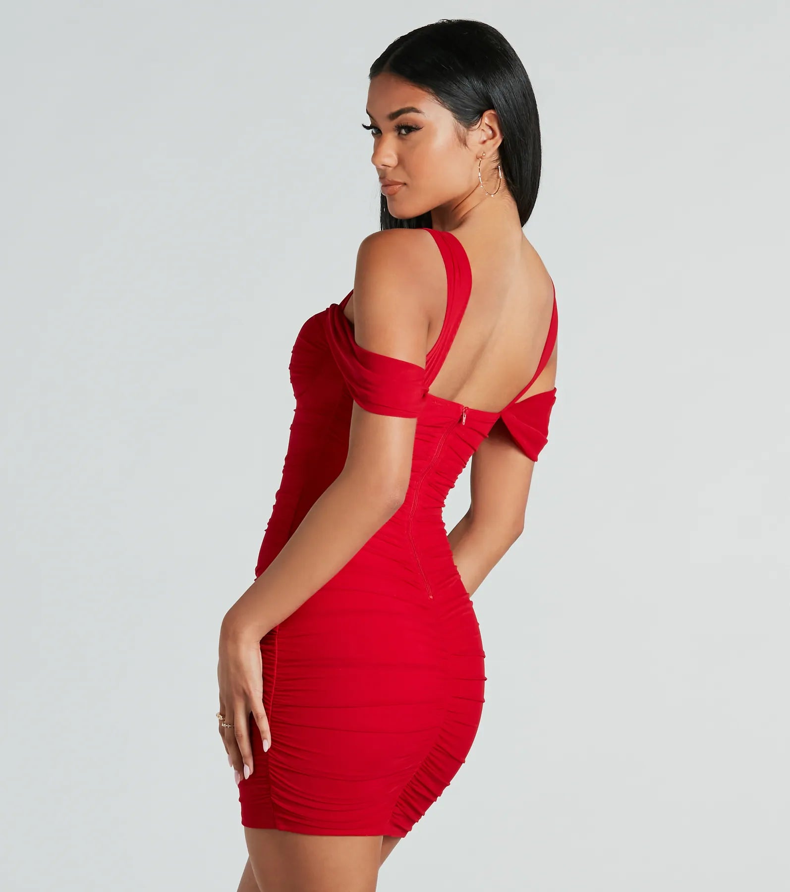 Winning Style Mesh Ruched Mini Dress - Image 10