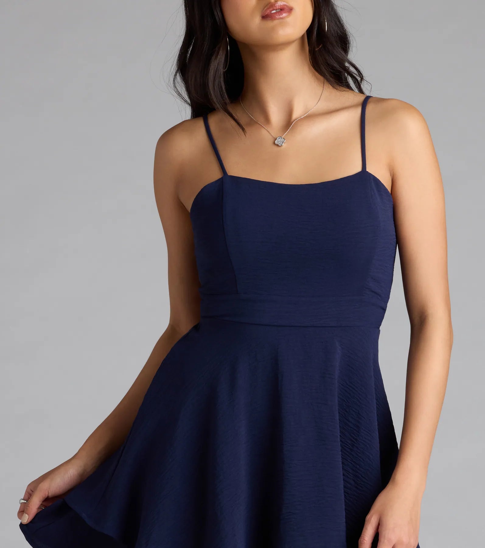 Lovely Day Tie Back Ruffle Skater Dress - Image 4
