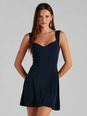 Extra Flare V-Neck Skater Dress