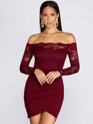 All That Lace Mini Dress