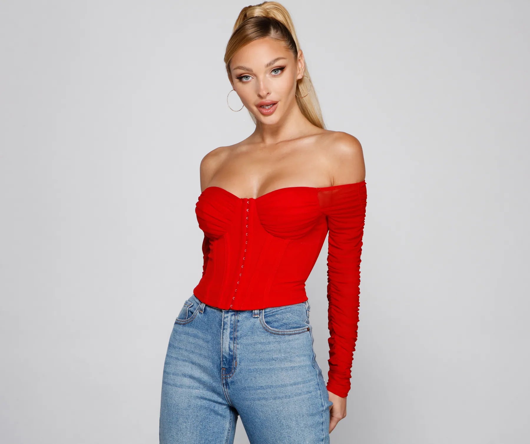 Ruched Moment Cropped Bustier - Image 5