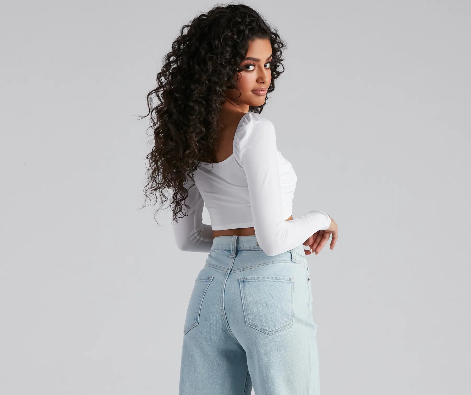 Rise And Stun Lace-Up Crop Top - Image 6