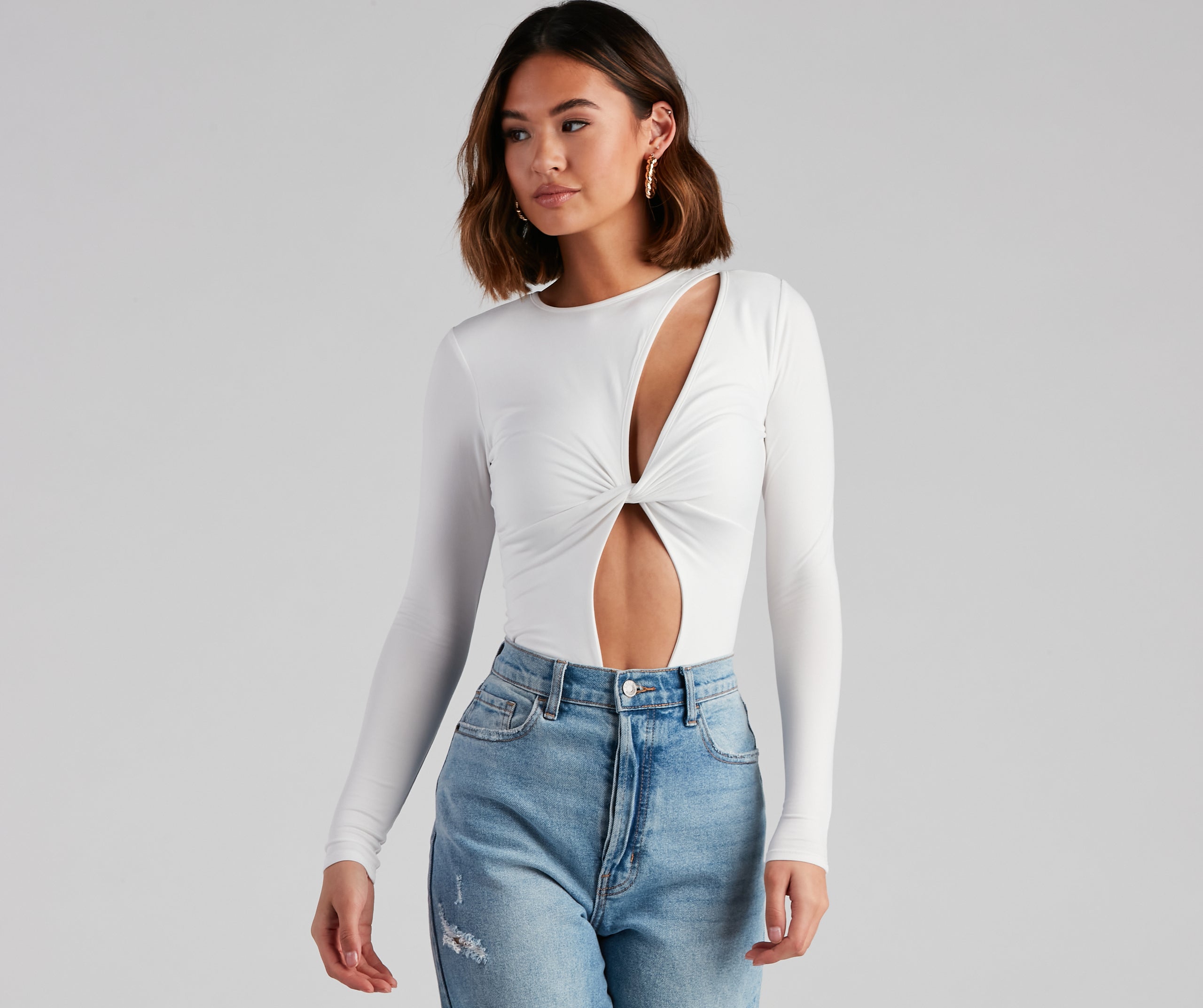 Gimme More Twist Cutout Bodysuit - Image 6