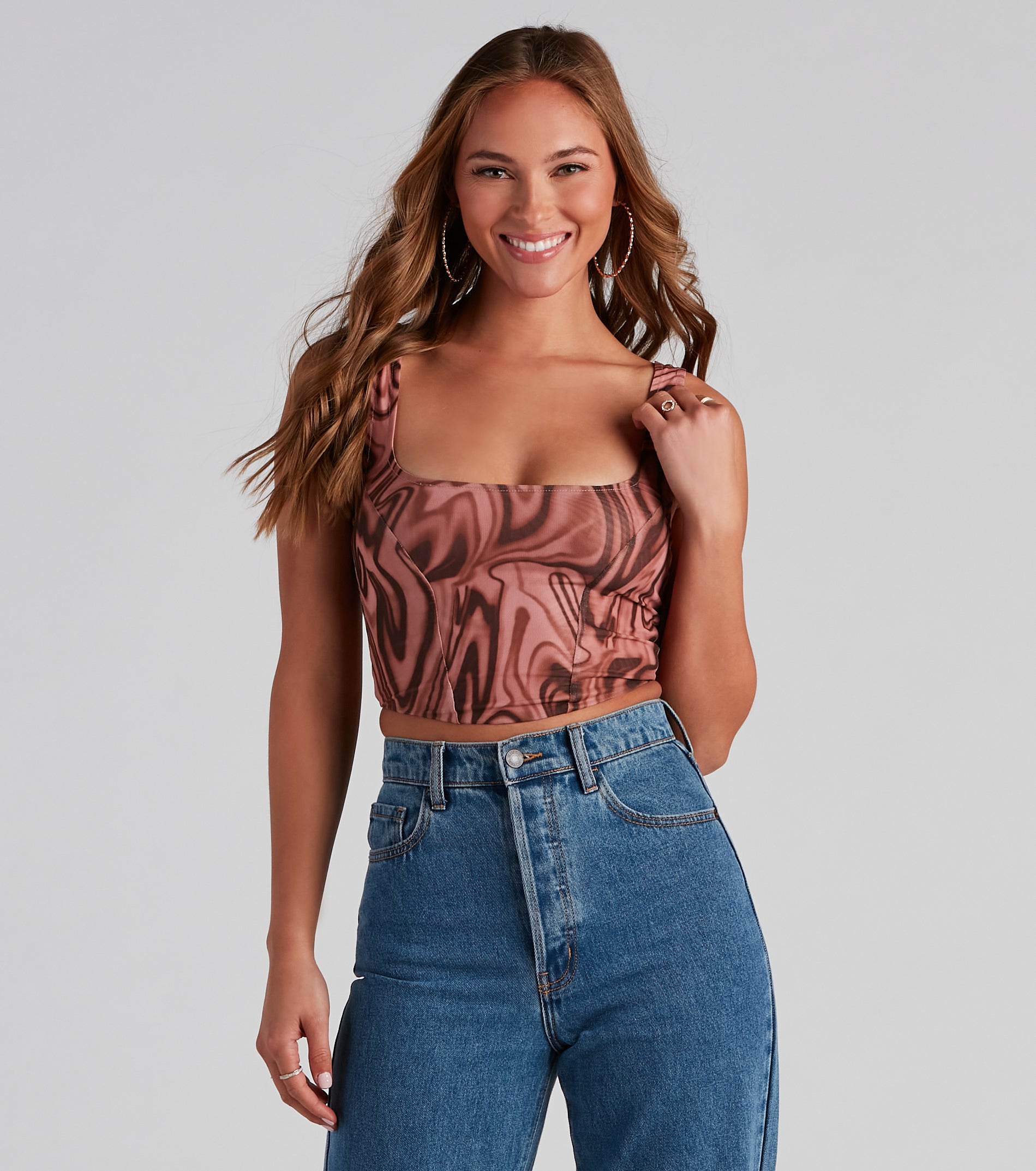 A Little Swirl Square Neck Bustier - Image 5