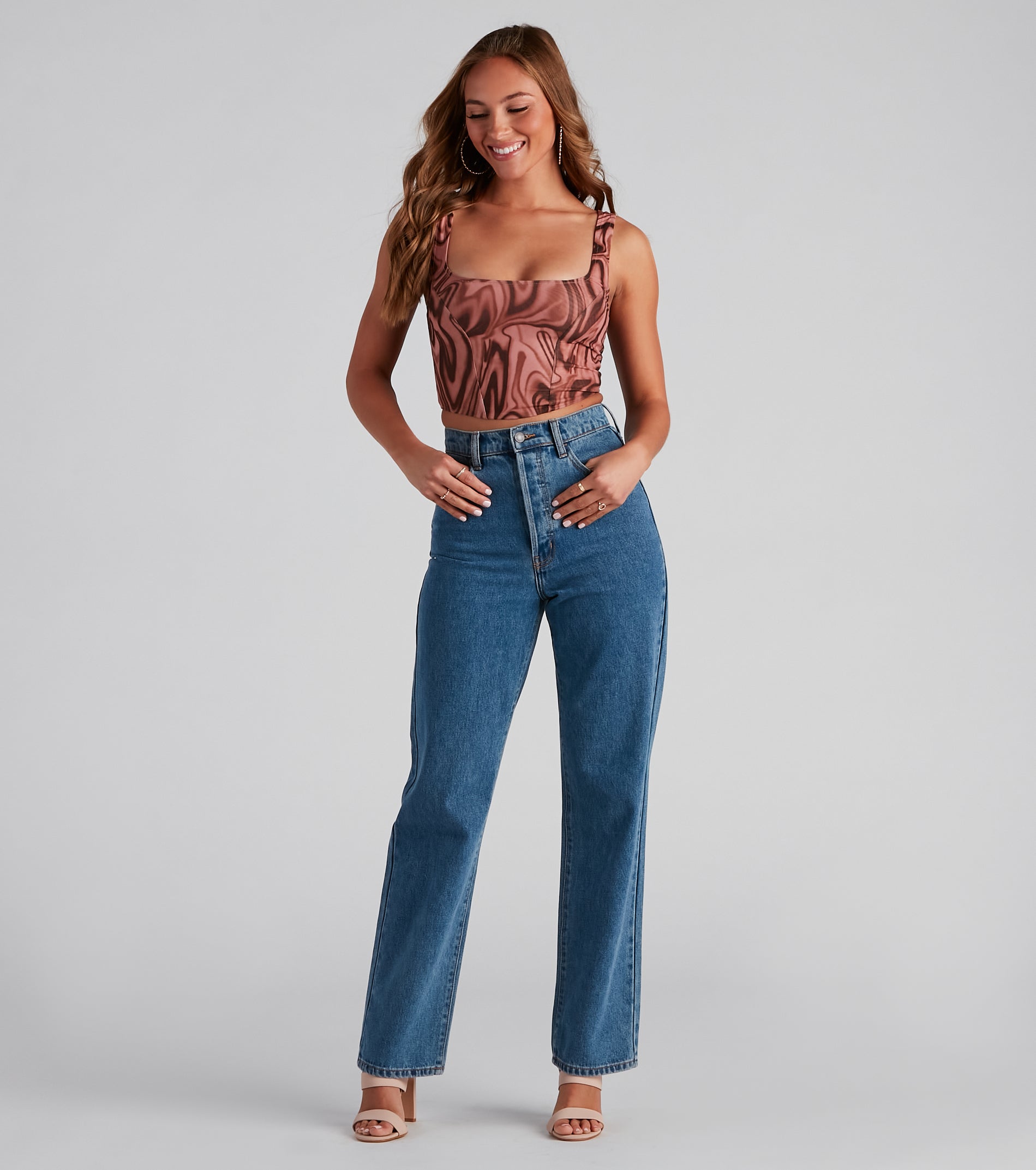 A Little Swirl Square Neck Bustier - Image 7