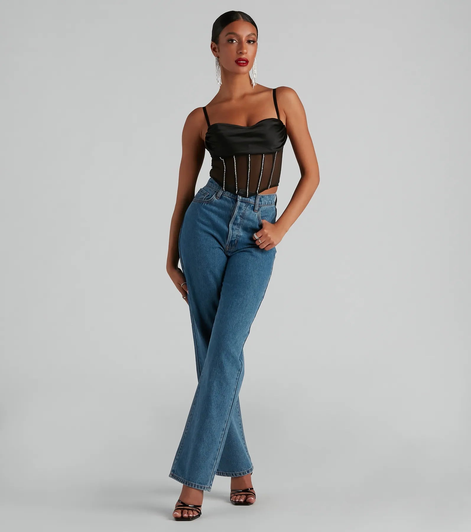 Major Glam Moves Rhinestone Bustier - Image 14