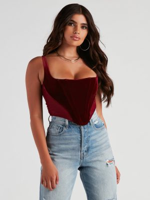 Velvet Vixen Cropped Bustier
