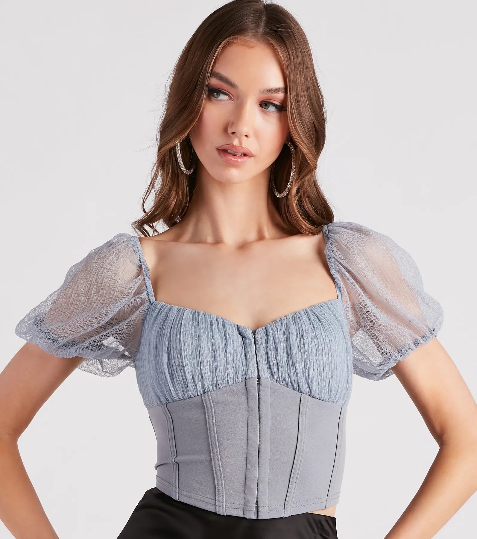 Total Sweetheart Puff Sleeve Corset Top - Image 4