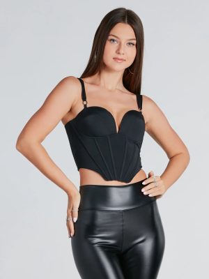 Sweet And Sultry Cropped Bustier Top