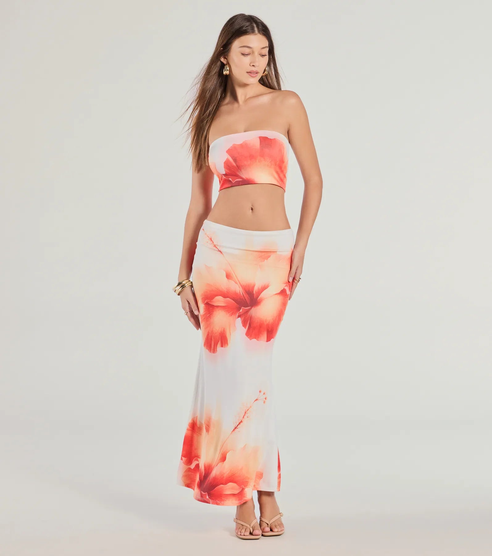 Outside The Lines Floral Print Crop Top - Image 4