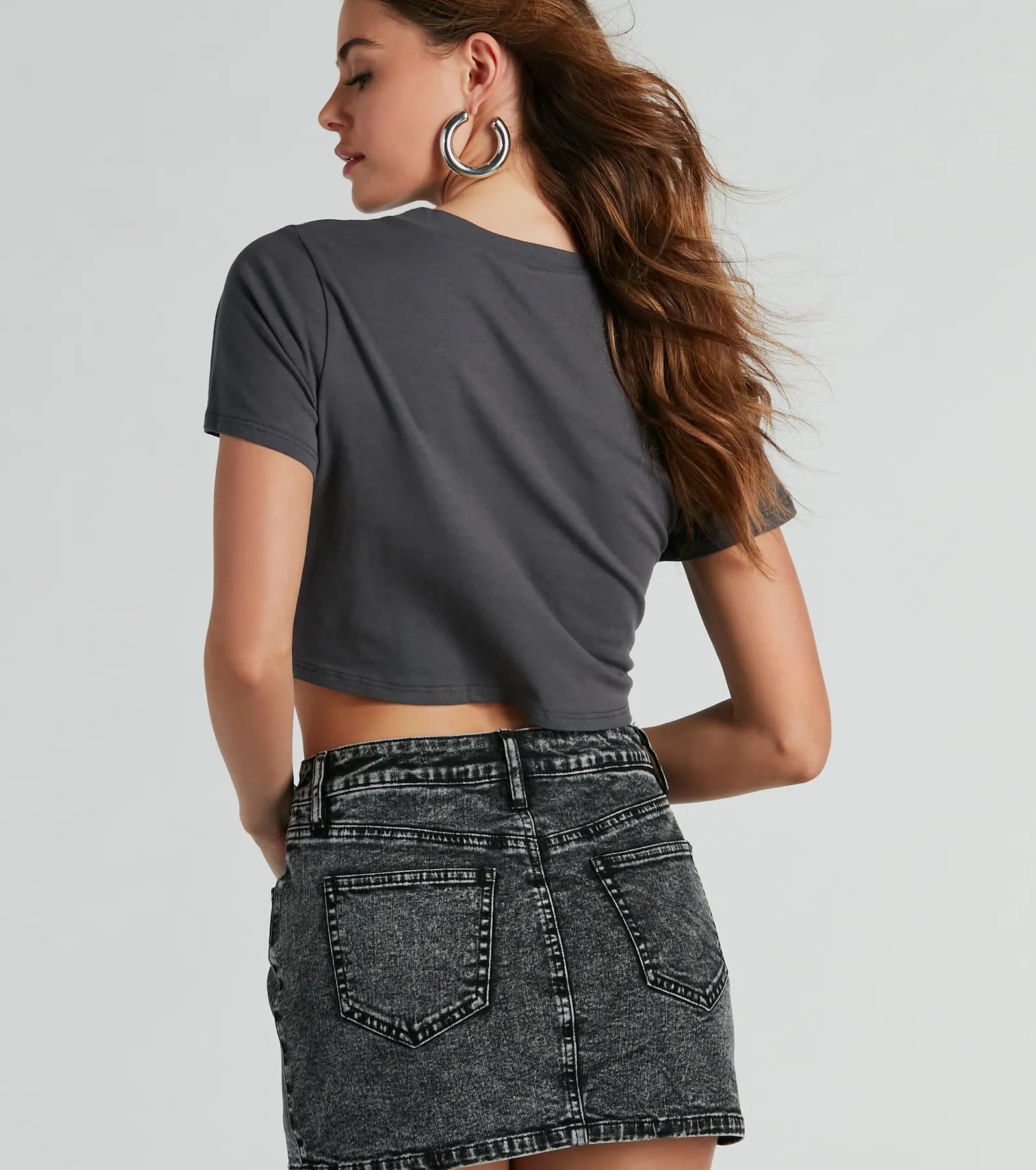 Stay True To Rock N Roll Graphic Crop Tee - Image 4