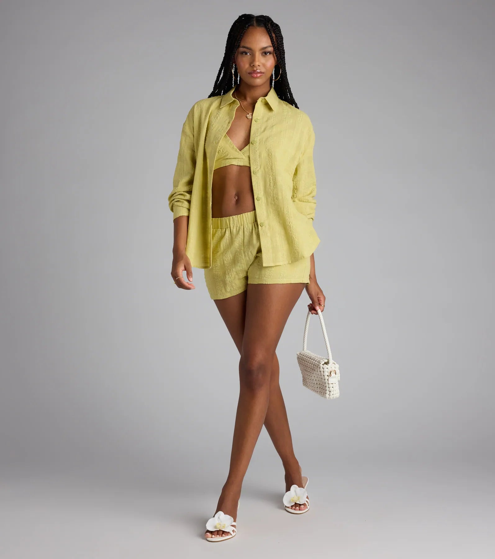Summer Mode Button-Down Cotton Top - Image 3