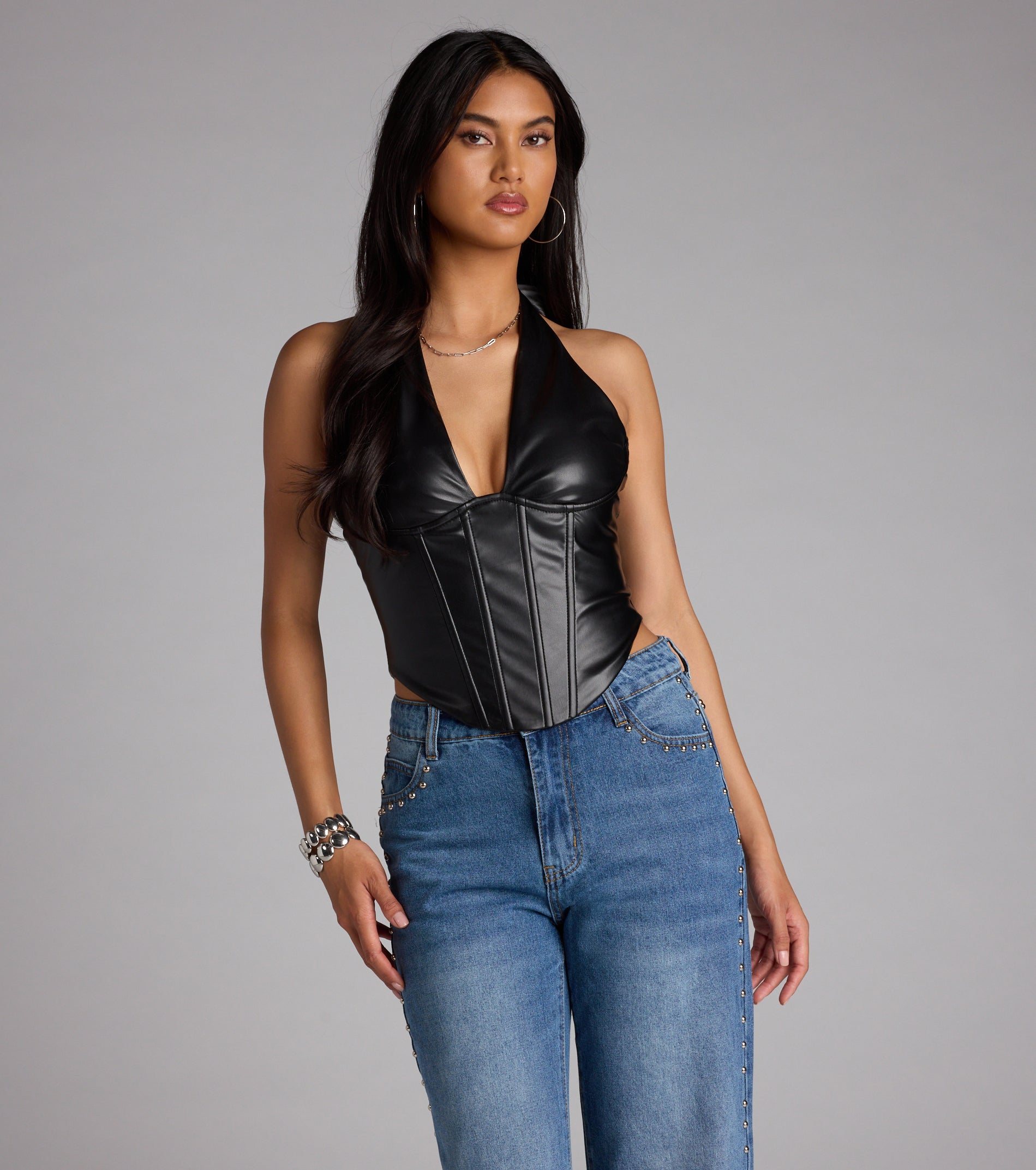 Undeniable Flair Halter Corset Top - Image 8